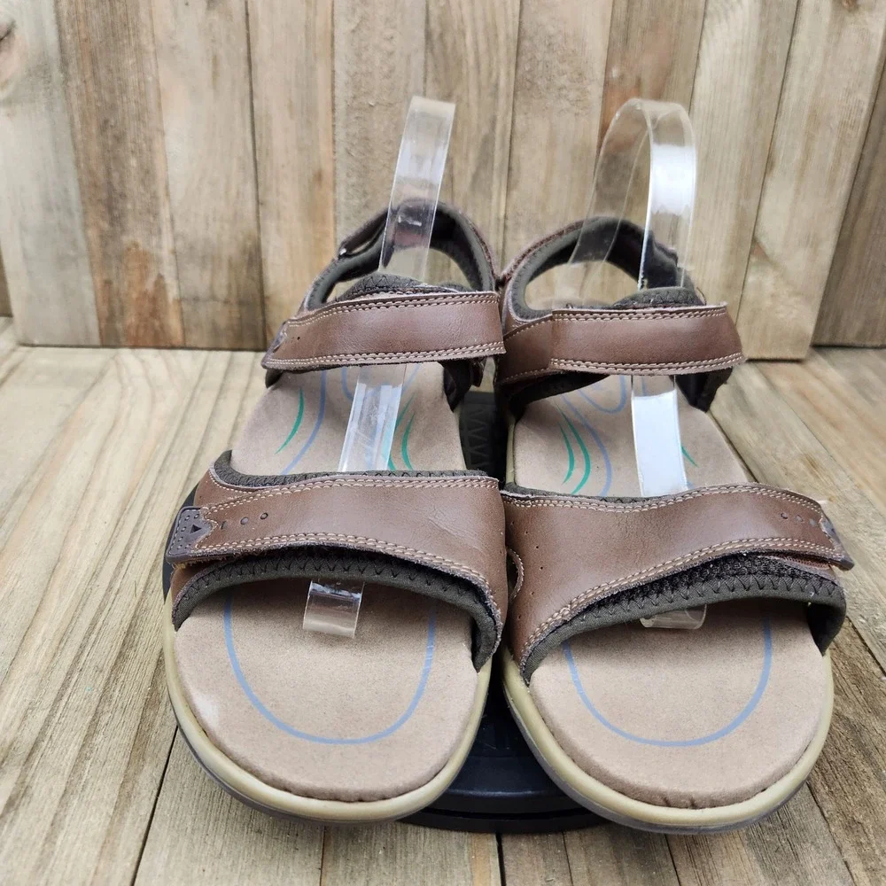 Orthofeet Malibu Orthopedic Sandals Womens size 11 D Wide Brown Leather